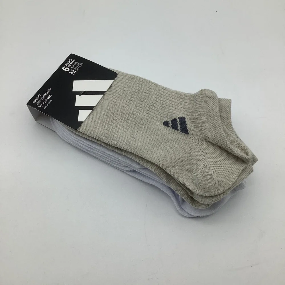 Adidas Superlite ClimaCool Mens No Show Socks 6 Pair Size M NWT